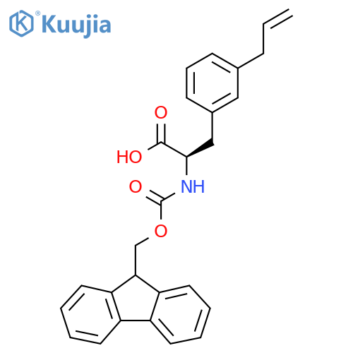(2R)-2-({(9H-fluoren-9-yl)methoxycarbonyl}amino)-3-3-(prop-2-en-1-yl)phenylpropanoic acid structure