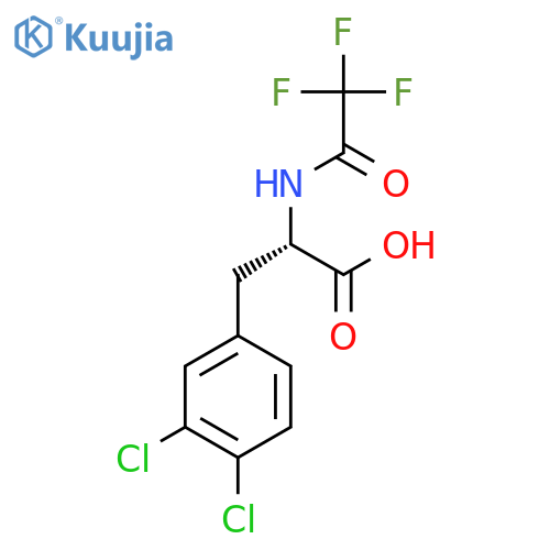 (2S)-3-(3,4-dichlorophenyl)-2-(2,2,2-trifluoroacetamido)propanoic acid structure