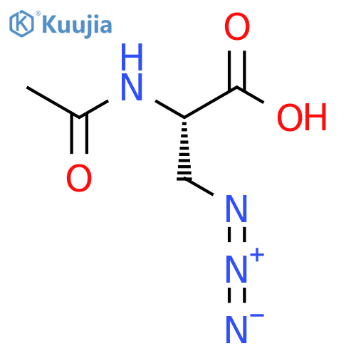 (2S)-3-azido-2-acetamidopropanoic acid structure