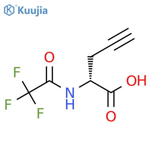 (2R)-2-(2,2,2-trifluoroacetamido)pent-4-ynoic acid structure