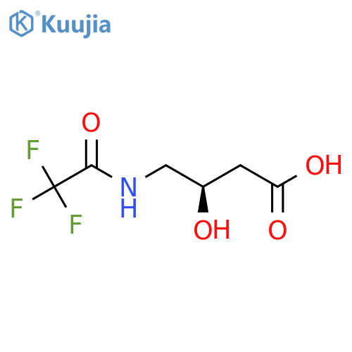 (3R)-3-hydroxy-4-(trifluoroacetamido)butanoic acid structure