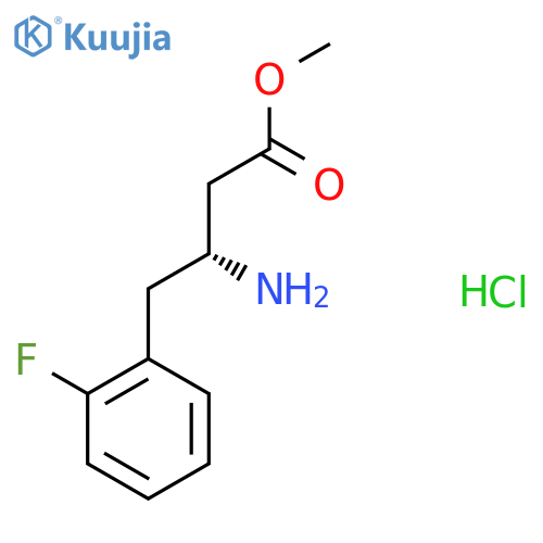 methyl (3R)-3-amino-4-(2-fluorophenyl)butanoate hydrochloride structure