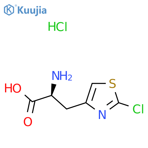 (2S)-2-amino-3-(2-chloro-1,3-thiazol-4-yl)propanoic acid hydrochloride structure