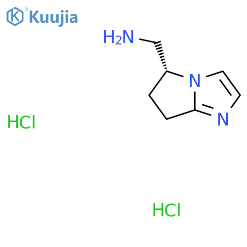 1-(5R)-5H,6H,7H-pyrrolo1,2-aimidazol-5-ylmethanamine dihydrochloride structure