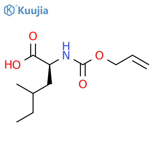 (2S)-4-methyl-2-{[(prop-2-en-1-yloxy)carbonyl]amino}hexanoic acid structure