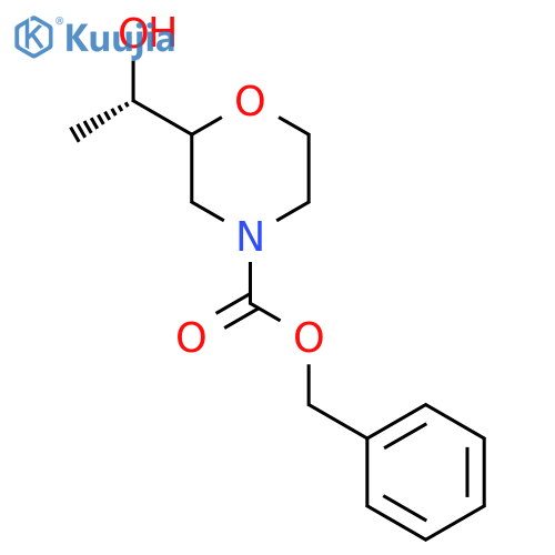 benzyl 2-(1S)-1-hydroxyethylmorpholine-4-carboxylate structure