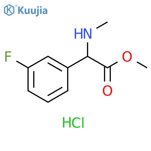 methyl 2-(3-fluorophenyl)-2-(methylamino)acetate hydrochloride structure