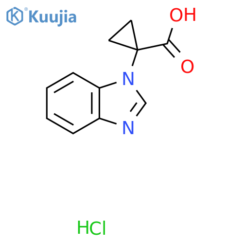 1-(1H-1,3-benzodiazol-1-yl)cyclopropane-1-carboxylic acid hydrochloride structure