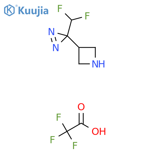 3-3-(difluoromethyl)-3H-diazirin-3-ylazetidine, trifluoroacetic acid structure