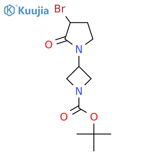 Tert-butyl 3-(3-bromo-2-oxopyrrolidin-1-yl)azetidine-1-carboxylate structure