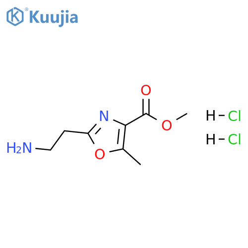 methyl 2-(2-aminoethyl)-5-methyl-1,3-oxazole-4-carboxylate dihydrochloride structure