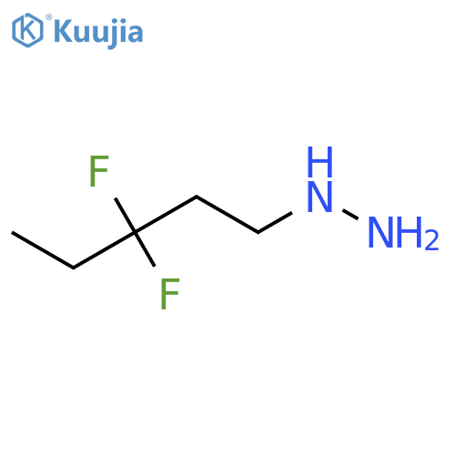 (3,3-Difluoropentyl)hydrazine structure