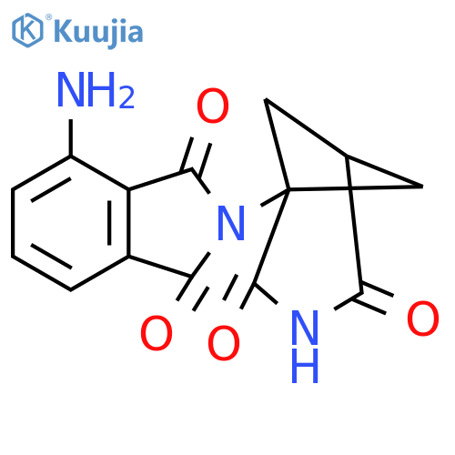 4-amino-2-{2,4-dioxo-3-azabicyclo3.1.1heptan-1-yl}-2,3-dihydro-1H-isoindole-1,3-dione structure