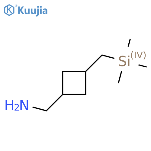 1-{3-(trimethylsilyl)methylcyclobutyl}methanamine structure