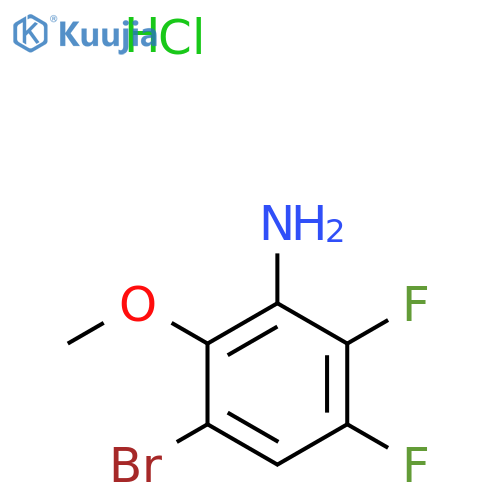 3-Bromo-5,6-difluoro-2-methoxyaniline hydrochloride structure