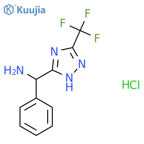 1-phenyl-1-5-(trifluoromethyl)-1H-1,2,4-triazol-3-ylmethanamine hydrochloride structure