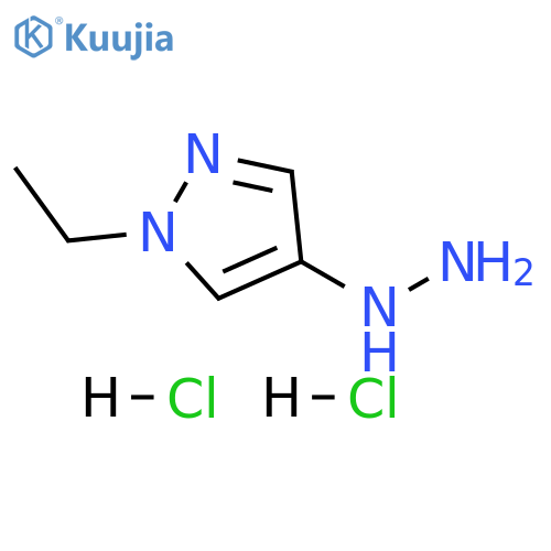 1-ethyl-4-hydrazinyl-1H-pyrazole dihydrochloride structure