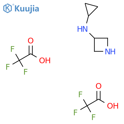 N-cyclopropylazetidin-3-amine, bis(trifluoroacetic acid) structure