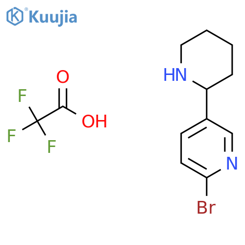 2-bromo-5-(piperidin-2-yl)pyridine, trifluoroacetic acid structure