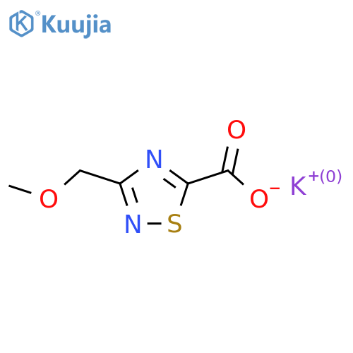 Potassium 3-(methoxymethyl)-1,2,4-thiadiazole-5-carboxylate structure