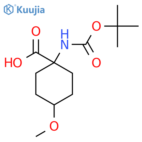 (1s,4s)-1-{(tert-butoxy)carbonylamino}-4-methoxycyclohexane-1-carboxylic acid, trans structure
