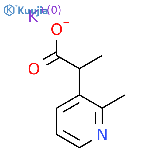 Potassium 2-(2-methylpyridin-3-yl)propanoate structure