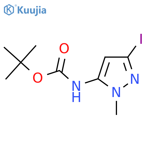 tert-butyl N-(3-iodo-1-methyl-1H-pyrazol-5-yl)carbamate structure