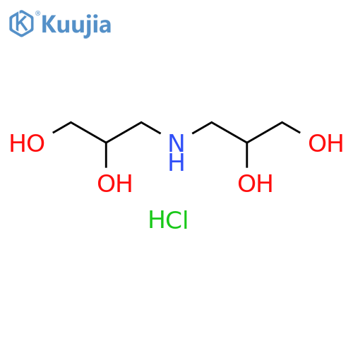 3-(2,3-dihydroxypropyl)aminopropane-1,2-diol hydrochloride structure