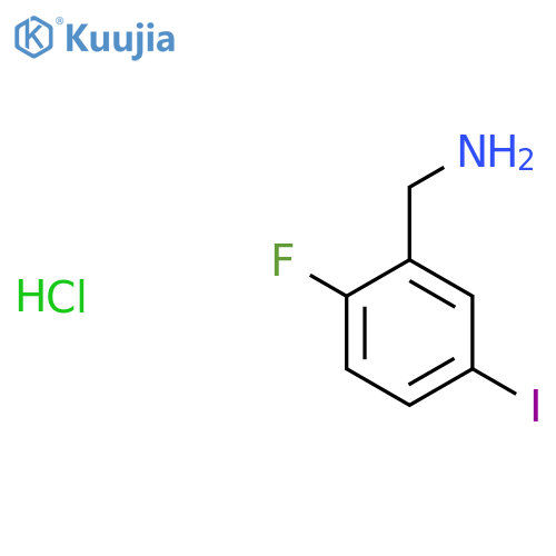(2-fluoro-5-iodophenyl)methanamine hydrochloride structure