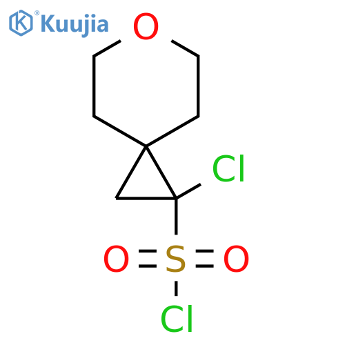 1-chloro-6-oxaspiro2.5octane-1-sulfonyl chloride structure
