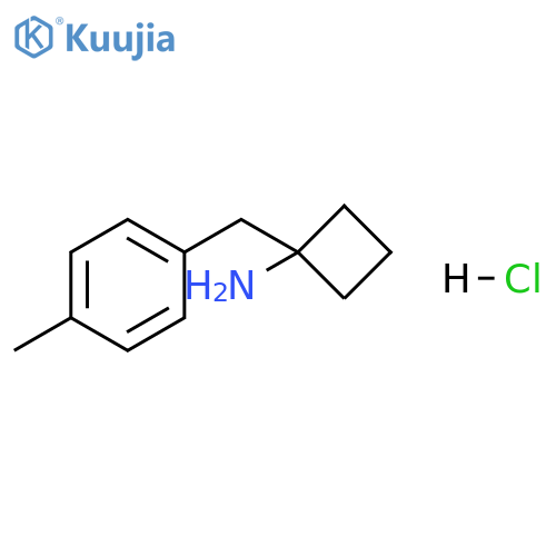 1-(4-methylphenyl)methylcyclobutan-1-amine hydrochloride structure