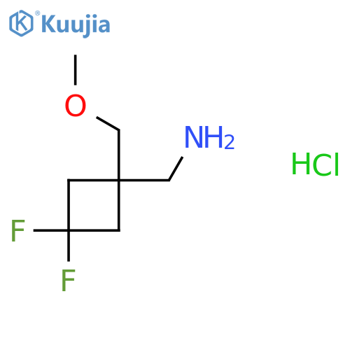 1-3,3-difluoro-1-(methoxymethyl)cyclobutylmethanamine hydrochloride structure