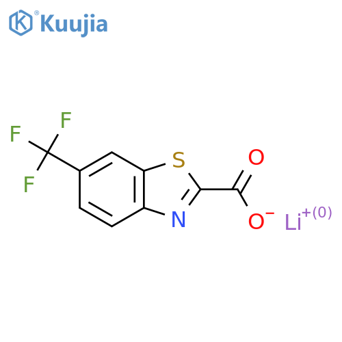 2-Benzothiazolecarboxylic acid, 6-(trifluoromethyl)-, lithium salt (1:1) structure
