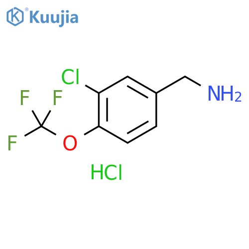 1-3-chloro-4-(trifluoromethoxy)phenylmethanamine hydrochloride structure