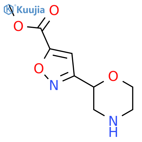Methyl 3-(morpholin-2-yl)-1,2-oxazole-5-carboxylate structure