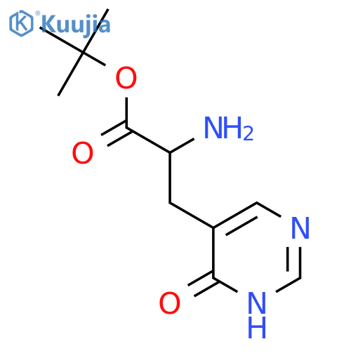 Tert-butyl 2-amino-3-(6-oxo-1,6-dihydropyrimidin-5-yl)propanoate structure