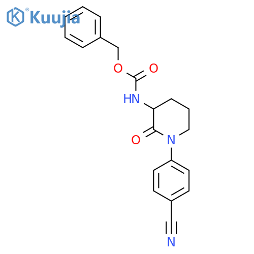 benzyl N-1-(4-cyanophenyl)-2-oxopiperidin-3-ylcarbamate structure