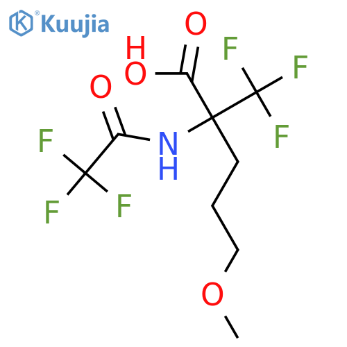 5-Methoxy-2-(2,2,2-trifluoroacetamido)-2-(trifluoromethyl)pentanoic acid structure
