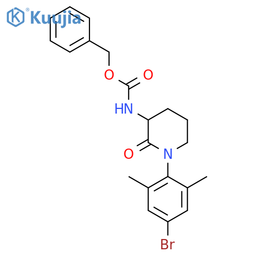benzyl N-1-(4-bromo-2,6-dimethylphenyl)-2-oxopiperidin-3-ylcarbamate structure