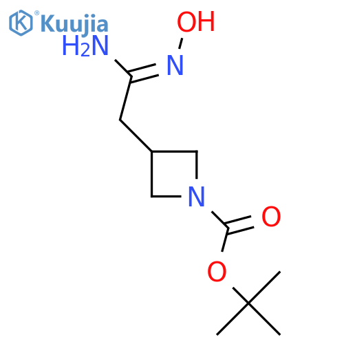 tert-butyl 3-(N'-hydroxycarbamimidoyl)methylazetidine-1-carboxylate structure