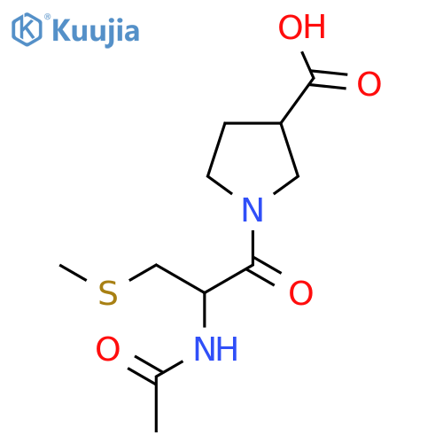 1-[2-Acetamido-3-(methylsulfanyl)propanoyl]pyrrolidine-3-carboxylic acid structure