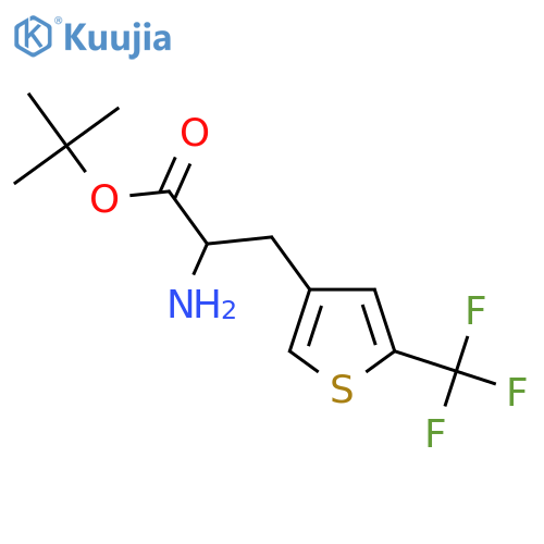tert-butyl 2-amino-3-5-(trifluoromethyl)thiophen-3-ylpropanoate structure