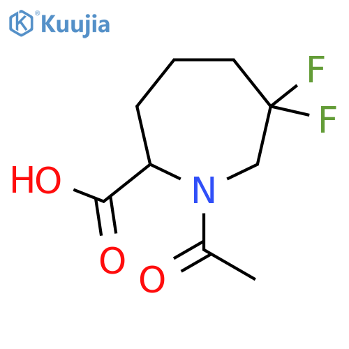 1-Acetyl-6,6-difluoroazepane-2-carboxylic acid structure