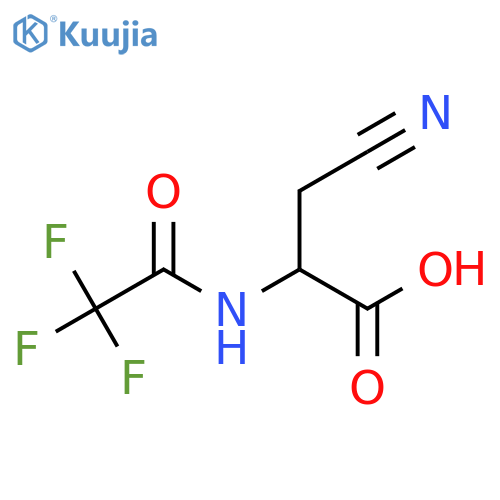 3-Cyano-2-(2,2,2-trifluoroacetamido)propanoic acid structure