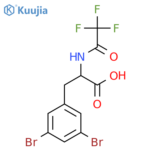 3-(3,5-Dibromophenyl)-2-(2,2,2-trifluoroacetamido)propanoic acid structure