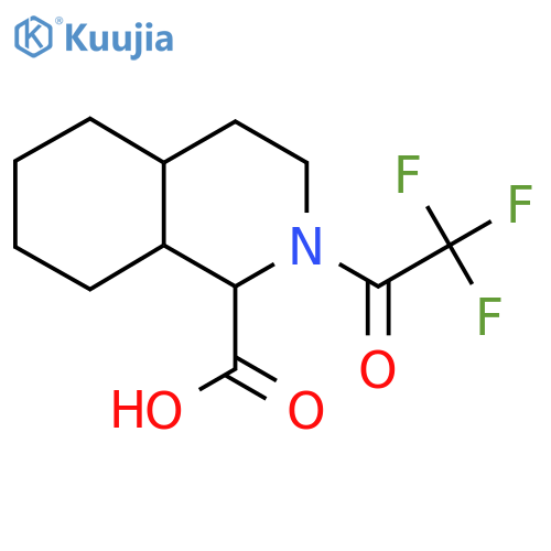 2-(2,2,2-Trifluoroacetyl)-decahydroisoquinoline-1-carboxylic acid structure