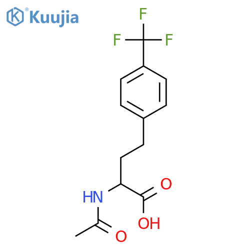 2-acetamido-4-4-(trifluoromethyl)phenylbutanoic acid structure