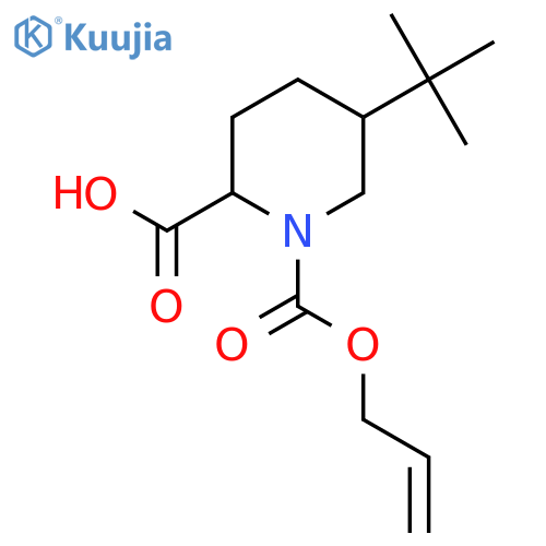 5-tert-butyl-1-(prop-2-en-1-yloxy)carbonylpiperidine-2-carboxylic acid structure