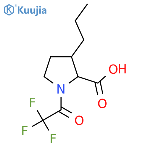 3-Propyl-1-(trifluoroacetyl)pyrrolidine-2-carboxylic acid structure