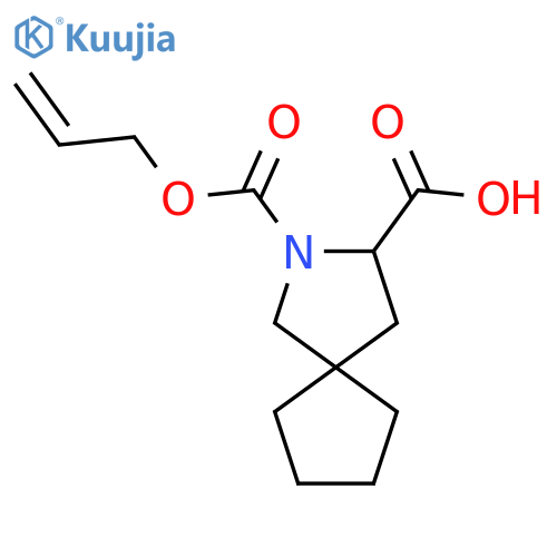 2-(prop-2-en-1-yloxy)carbonyl-2-azaspiro4.4nonane-3-carboxylic acid structure